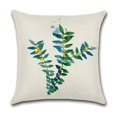thumbnail image 3 of Funda de almohada decorativa de lino de estilo Simple, funda de cojín de hoja verde, decoración del hogar, sala de estar, sofá, 60x60, 50x50, 45x45, 3 of 4