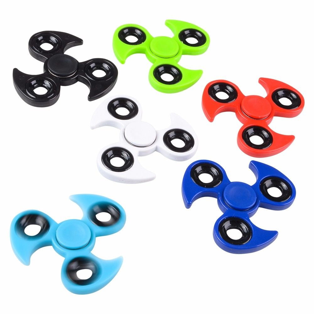 Blue Fidget Hand Spinner Stress Reducer High Speed Ceramic Bearing Toy For Adult 