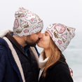 thumbnail image 5 of Pofeuu Cute Rabbit Print Beanie Hat for Men Women Knit Winter Hat Warm Cuffed Skull Beanie Slouchy Soft Unisex, 5 of 6