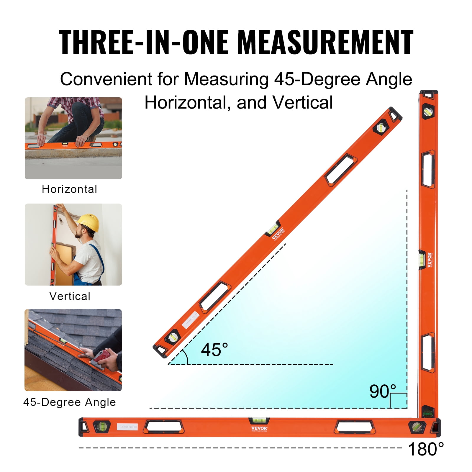 BENTISM Torpedo Level Magnetic 48 in Reinforced Aluminum Alloy Shock-Resistant