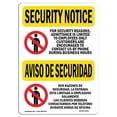 thumbnail image 1 of SignMission OS-SN-A-1218-L-11501 12 x 18 in. OSHA Security Notice Sign - Admittance Limited Bilingual, 1 of 1
