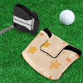 thumbnail image 5 of Haosy Light Orange Star Golf Mallet Putter Cover Strong Magnetic Leather Golf Club Headcover Closure, 5 of 7