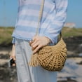 thumbnail image 4 of LinYooLi Women Straw Crossbody Bag Weave Shoulder Bag Tassels Summer Beach Purse, 4 of 7