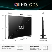 Hisense 50-Inch Class QD6030G Series Hi-QLED Smart Google TV (50QD6030G, 2025 Model) - Hi-QLED, Dolby Vision, Dolby Atmos, Motion Rate 120, HDR 10+, Game Mode Plus