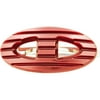 Camila Paris CP1918 Handmade Red French Hair Barrette Oval Automatic