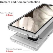 Pixel 7A Case Google 7A Case with Screen Protector Premium Clear Back Panel + TPU Bumper Cover for Google Pixel 7A(YKL Clear)