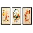 thumbnail image 2 of Designart "Vivid Geometric Orange and Yellow I" Modern Framed Wall Art Set Of 3 - Yellow Abstract Geometric Frame Gallery Set For Office Decor, 2 of 6