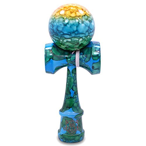 Full Earth Marble Kendama And Extra String
