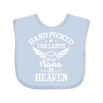 Inktastic Handpicked for Earth by My Nana in Heaven with Angel Wings Boys or Girls Baby Bib