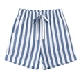thumbnail image 7 of Women's Casual Summer Shorts with Pockets, Striped Beach Loose Fit, 7 of 7