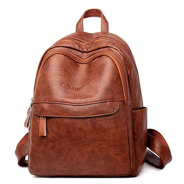 Lady Backpack Fashion Solid Color All- match Casual Backpack Travel Backpack