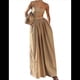 thumbnail image 1 of Conjunto de 2 Piezas para Mujer, Sin Mangas, con Tirantes, Corte A, Falda Maxi, Informal, Plisada, Estilo , Estilo Bohemio, con Bolsillo. Caqui S, 1 of 10