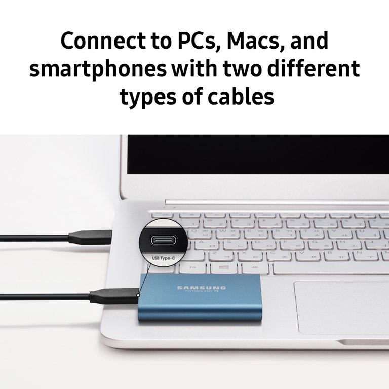 Rådne Faciliteter Entreprenør SAMSUNG Portable SSD USB 3.1 Gen.2 1TB External SSD - Single Unit Version  MU-PA1T0B/AM - Walmart.com