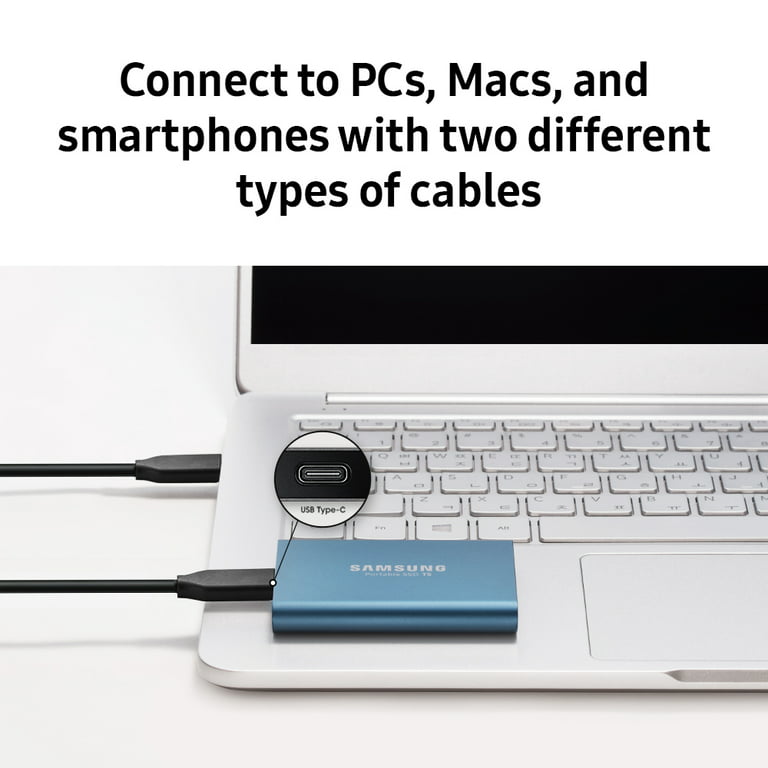 SAMSUNG Portable USB 3.1 Gen.2 External SSD - Single Version MU-PA1T0B/AM - Walmart.com
