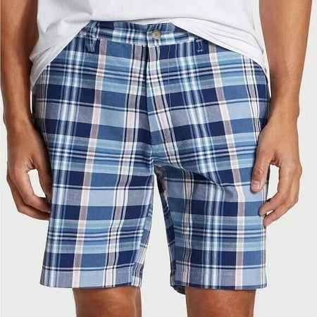 Nautica Shorts Mens Big & Tall 8.5" Deck Short Madras Plaid Classic Fit size 48W