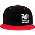 thumbnail image 2 of Trans Rights are Human Rights Transgender LGBT Gifts Trucker Hat Baseball Cap Women Men Dad Hat Snapback Hat White, 2 of 8