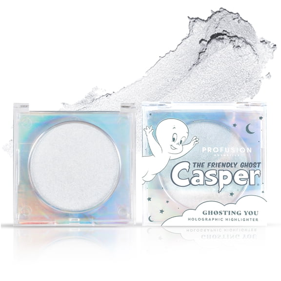 Profusion Cosmetics Casper the Friendly Ghost Holographic Highlighter, Long-Wearing Buildable Glow with Shimmer Finish, 5 g, Ghosting You