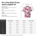 thumbnail image 6 of Uemuo Flamingo Pattern Cotton Linen Short Sleeve Shirts,Casual Lightweight Button Down Shirts,Vacation Beach Summer Tops-3X-Large, 6 of 7
