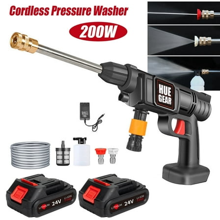 SUSUZI Cordless Pressure Washer, Portable Electric Power Washer Gun with 2Nozzles and Soap Tank for Patio Cleaning Car Washing