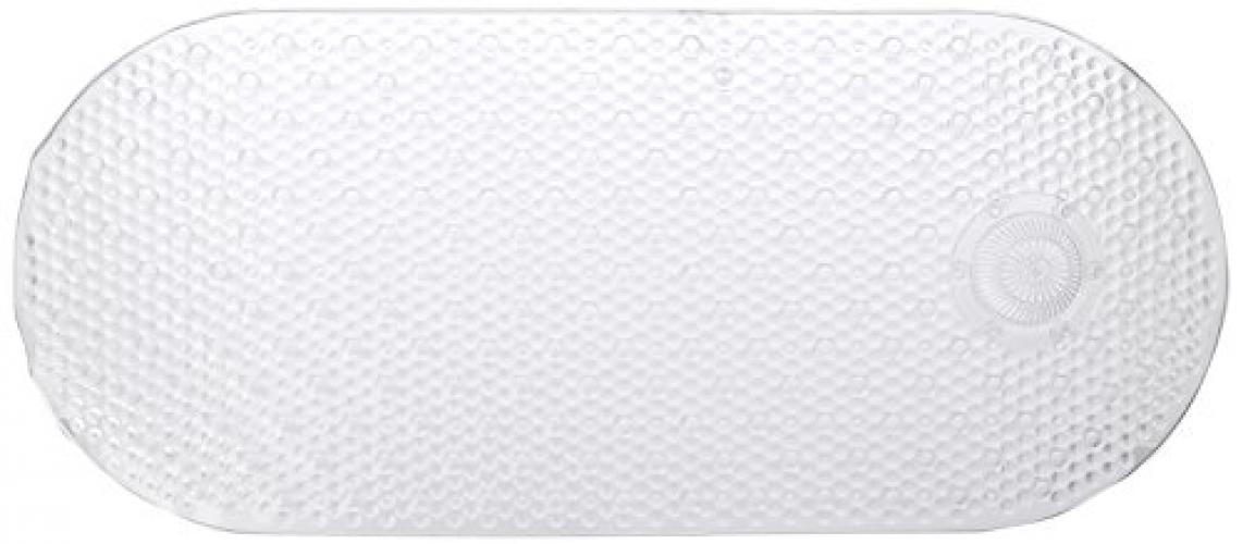 Ginsey Home Solutions Hair Catcher Bath Mat, Clear Vinyl
