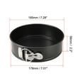 thumbnail image 2 of Uxcell 7-inch Non-Stick Leakproof Round Spring form Pan Carbon Steel Black 1pcs, 2 of 5
