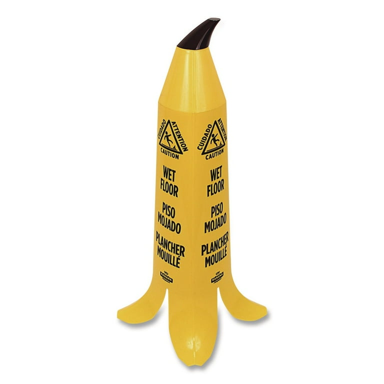 Banana Wet Floor Cones, 14.25 x 14.25 x 36.75, Yellow/Brown/Black Banana Wet Floor Cones, 14.25 x 14.25 x 36.75, Yellow/Brown/Black