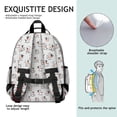 thumbnail image 5 of Gray Cow Expression Pattern Backpack for School,Cute School Bag,Schoolbag with Adjustable Shoulder Straps & Padded Back,15.25"x11.5"x5.25", 5 of 5