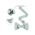 thumbnail image 2 of INSPIRE CHIC Men's Pre-Tied Bow Tie with Matching Pocket Squares Sets for Business Causal Gray One Size, 2 of 5