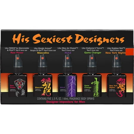 Designer Imposters Men's Fragrance Body Spray Gift Set, 5 pc