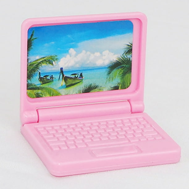 Doll Laptop Toy Realistic Foldable Plastic Mini Laptop Miniature Computer Toy Walmart
