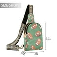 thumbnail image 2 of FORMRS Womens Crossbody Sling Bag Travel Daypack Shoulder Chest Backpack, Green American Footballs, 2 of 7