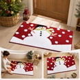 thumbnail image 7 of Cute Snowman Christmas Bath mat for Bathroom Decorations Non Slip, Fluffy Absorbent Microfiber Red Colorful Xmas Cheer Holiday Festive Bathroom Mat Washable, Winter Themed Snow Bath Rug,16x24 Inch, 7 of 7
