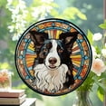 thumbnail image 2 of Border Collie: Stained Glass-Style Christmas Ornament - Made With Real Glass, Stained Glass Ornament 2025, Holiday Decoration, Seasonal Keepsake Gift, Unique Collectible, Window, 2 of 6