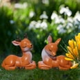thumbnail image 6 of 2pcs Deer Figurines Miniature, Christmas Couple Deer Ornament Mini Reindeer Sculpture Statues for Gifts Home Office Car Decor, 6 of 8