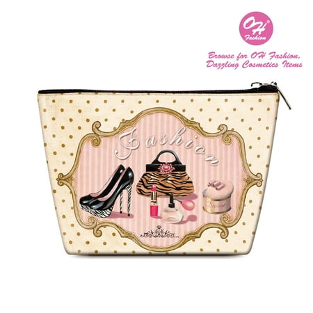 OH Fashion Travel Cosmetic Bag Makeup case organizer toiletry bag Vintage Queen medium size handbag 1pc