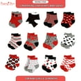 thumbnail image 2 of Rising Star Baby Girls Assorted Color Designs 12 Pair Socks Set, Age 6-12 Months, 2 of 4