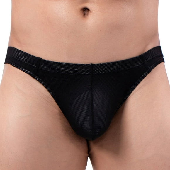 TSADFHJI Manmade Underwear Men Men's Underwear Low Rise Trend and Interesting Double Ding Pants Xl Black