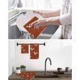 thumbnail image 5 of Japanese Style Kitchen Dish Towels for Drying Dishes Set of 4, Vintage Art Cranes Ocean Wave Red Waffle Weave Microfiber Hand Tea Bathroom Towels Quick Dry & Absorbent Towel 12x12, 5 of 7