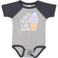 thumbnail image 3 of Inktastic All You Need is Ice Cream with Ice Cream Cone Boys or Girls Baby Bodysuit, 3 of 5