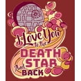 thumbnail image 2 of Women's Star Wars I Love You to the Death Star and Back Graphic Tee Red 2X Large, 2 of 4