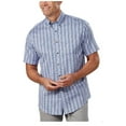 thumbnail image 1 of Kirkland Signature Men's Short Sleeve Sport Shirt Blue Check, X-Large, 1 of 5