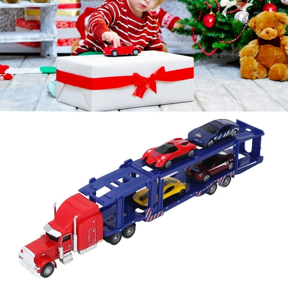 Juego De Transporte De Coche De aleación, Camión De Transporte Para Niños, Juguete Confiable De Doble Capa, Portátil Para Exteriores