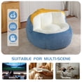 thumbnail image 5 of SOULART 43.31" Bean Bag Chairs,Multicolor Couch Filled with Shredded Sponge,Large Lounger Sofa For Living Room,Blue+White+Yellow, 5 of 11