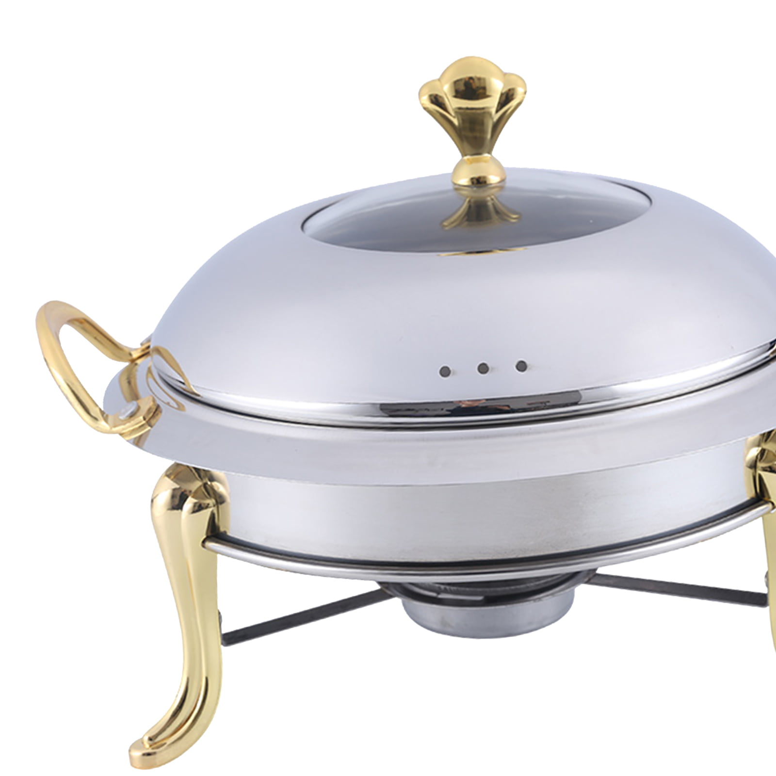 Chafing Dish Buffet Set and Fuel Holder Food Warmers with Glass Lid for  Soup Stock Pots
