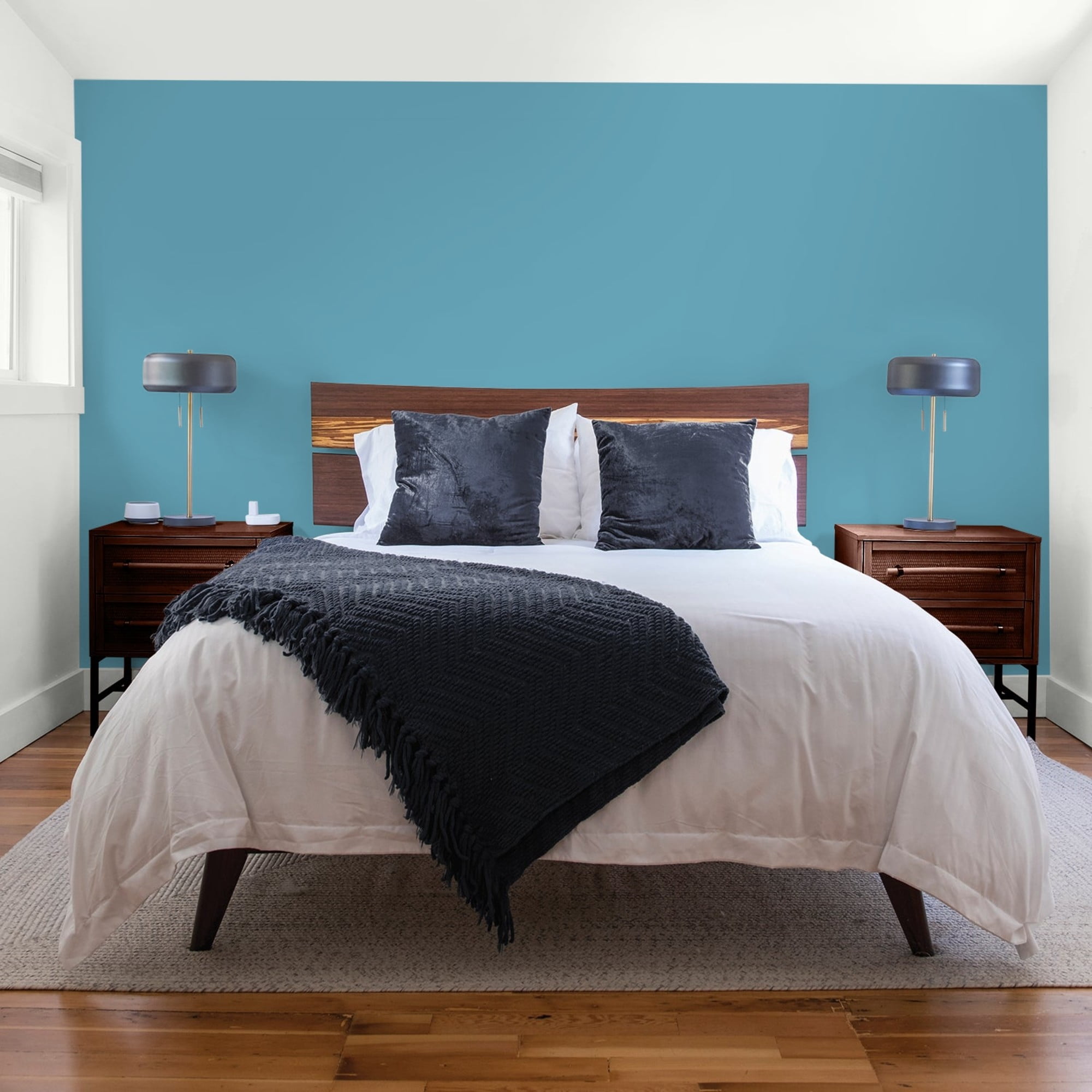 Glidden High Endurance Plus Aqua Blue Flat Interior Paint and Primer, 1 Quart