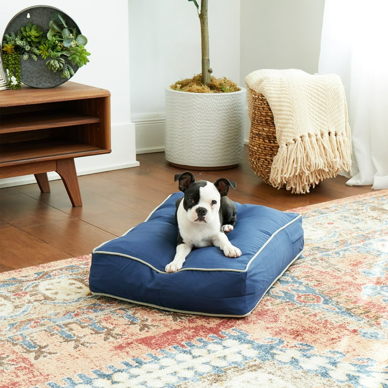 Happy Hounds Casey Extra Small Rectangle Indoor Outdoor Navy Dog Bed