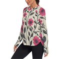 thumbnail image 2 of FORMRS Womens Long Sleeve Shirts UPF 50+ Sun Protection Quick Dry Fishing Hiking Tops, Size S-2XL, Pink Flowers, 2 of 8
