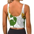 thumbnail image 3 of Kdxio Plump Sunflower And Sketch Print Workout Crop Tank Top for Women Racerback Yoga Tank Tops Athletic Sports Shirts Exercise Undershirts, 3 of 9