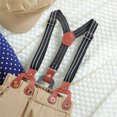 thumbnail image 6 of Tao Tao Baby Clothes Set For Birthday Toddler Kids Boys Gentleman's Dress Suit 4PCS Shirts + Vest + Pants + Hat Child Baby Outfits Khaki 18 Months, 6 of 9