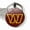 Commander Washington, variant on NFL Team Keychain Set, 32 Embroidered Badge Pendant with Key Ring for American Football Fans